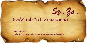 Szénási Zsuzsanna névjegykártya